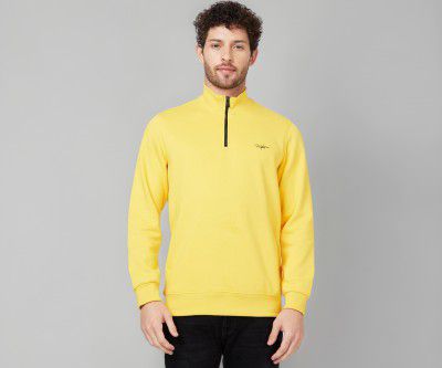 Spykar Blended High Neck Full Sleeve Sweatshirt for Men