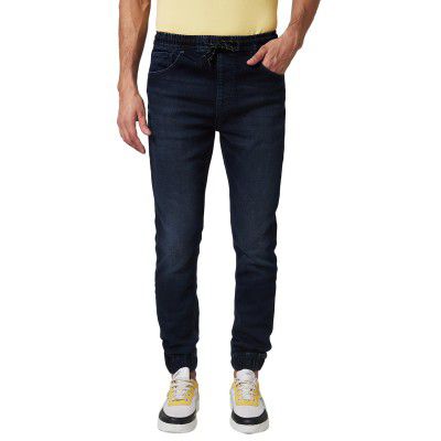 Spykar High Rise Regular Fit Blue Jeans for Men