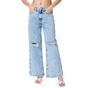 Spykar High Rise Wide-Leg Blue Jeans for Women...