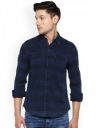 SPYKAR Men Navy Blue Slim Fit Striped Casual Shirt...