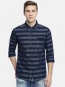 SPYKAR Men Navy Blue Slim Fit Striped Casual Shirt...