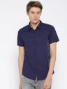 SPYKAR Men Navy Blue Standard Slim Fit Solid Casual Shirt...