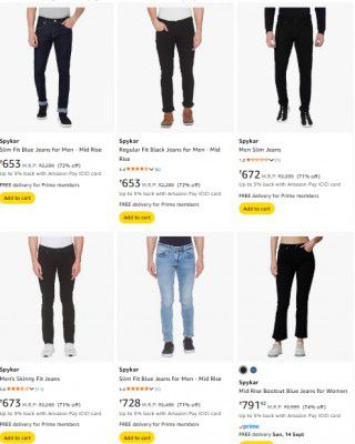 UP TO 80% OFF | Spykar Men's Jeans | Starts at ₹780