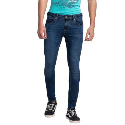 Spykar Men's Mid Rise Slim Fit Jeans