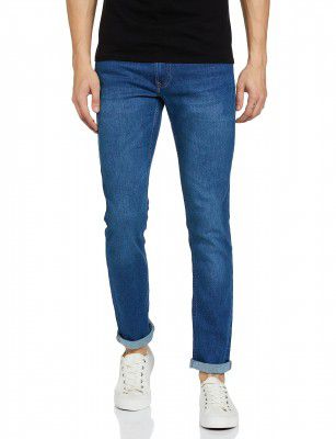 Spykar Men's Slim Fit Low-Rise Jeans