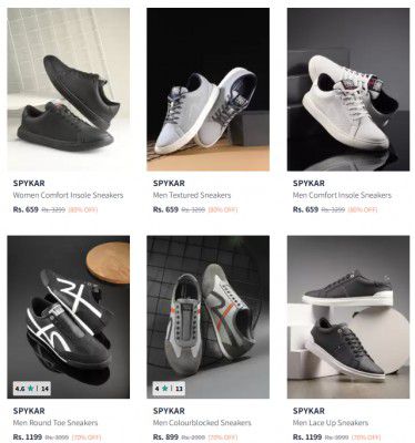 Myntra Loot : Spykar Men's Sneakers Starts at Rs 659