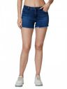 Spykar Mid Rise Blue Shorts for Women...