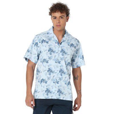 Spykar Olive Full Sleeves Printed Shirts for Men
