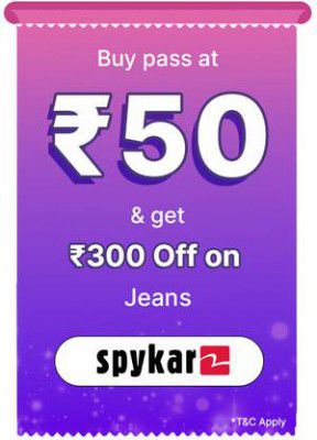 BBD Sale | Spykar Pass on only at Rs. 50 and get a discount of 25% upto Rs 300  