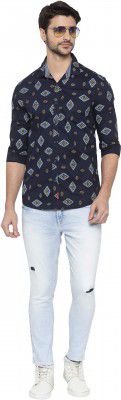 Spykar Slim fit Shirt with Spread Collar