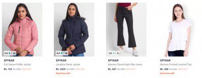 Upto 69% Off - Spykar Women's Clothing | Start @ 349