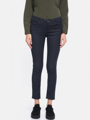 SPYKAR Women Navy Adora Skinny Fit Mid-Rise Clean Look Stretchable Cropped Jeans