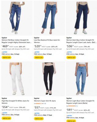 UP TO 85% OFF | Spykar Womens Jeans | Starts At Rs 483