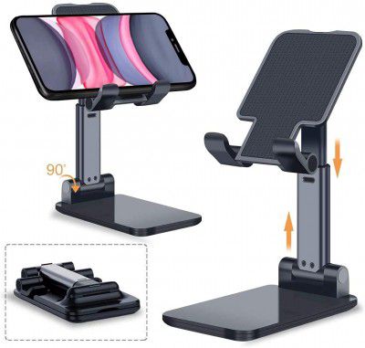 Spykart Fully Foldable Tabletop Desktop Tablet Mobile Stand Holder - Angle & Height Adjustable