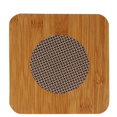 Square Heat?Resistant Natural Bamboo Coaster Pad