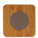 Square Heat?Resistant Natural Bamboo Coaster Pad...