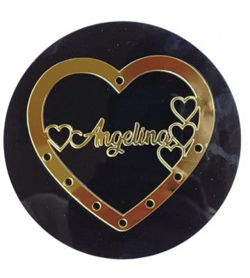 SQUARE INCH Customised Heart Shape Name Frame