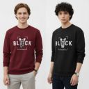 squareretails Striped Men Black, Blue T-Shirt [ Pack OF 2 ]...