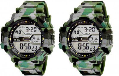 SQUIRRO Digital Sports Army Watches Combo for Mens and Boys (Pack of 2)