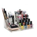 SR 16 Grid Makeup Organizer Drawer Desk Multipurpose Plastic Makeup Cosmetic Display Stand Makeup Brushes Lipstick Pencil Mascara Brush Hair Combs and Jewelry Storage Box Dressing Table Organizer...