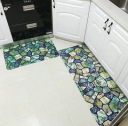 SR Handloom 3D Printed Kitchen Mats Water Absorbent and Anti Slip Rubber Rectangular Floor and Runner/ Kitchen Mat (400CM) (Marble)...