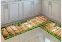 SR Handloom 3D Printed Kitchen Mats Water Absorbent and Anti Slip Rubber Rectangular Floor and Runner/ Kitchen Mat (400CM) (Beige Grass)...