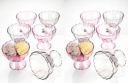 SREEJI Plastic Dessert Bowl Crystal Shape Plastic Flower Shape Ice Cream Bowl 12 Pcs (150 ml, Plastic)  (Pack of 12, Clear)...