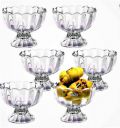 SREEJI Plastic Dessert Bowl Plastic Ice Cream Cup Bowl with Desert ,Sweet Dish Serving Set  (Pack of 6, Clear)...