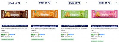 Sri Sri Tattva Biscuit (Pack of 72)  @ ₹360