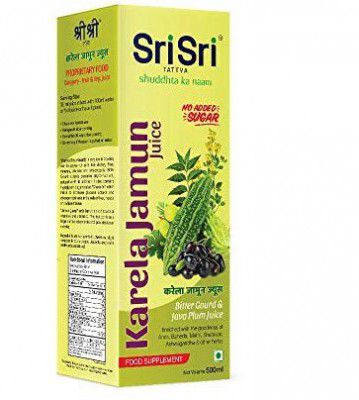 Sri Sri Tattva Karela Jamun Juice - Ayurvedic Juice to Help Maintain Healthy Sugar Levels - 500ml