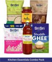 Sri Sri Tattva Kitchen Essentials Combo  (Shuddh Ghee 1L, Toor Dal 1 kg, Organic Brown Sugar 1 kg, Rock Salt Fine Grain 1 kg, Kachi Ghani Mustard Oil 1 L, Pure & Natural Honey 500 g)...