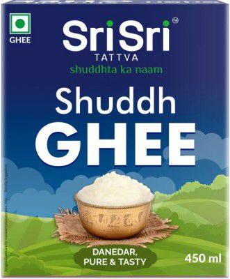 Sri Sri Tattva Shuddh Ghee - Danedar, Pure & Tasty 450 ml Tetrapack