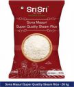 Sri Sri Tattva Sona Masuri Super Quality Steam Rice (Full Grain, Steam)  (26 kg)...