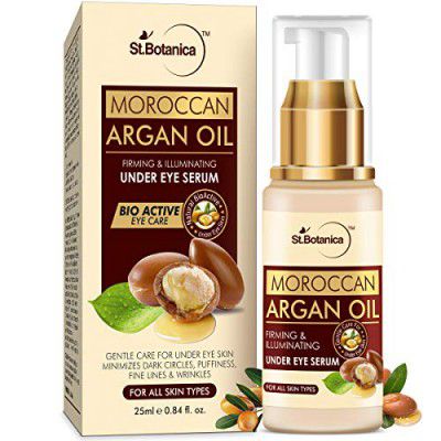 St.Botanica Argan Oil Firming Under Eye Serum 25ml Infused with Moroccan Argan Oil that Replenishes, Moisturises & Fights Skin Aging | No Parabens & Sulphates | Vegan & Cruelty Free