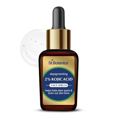 St.Botanica Depigmenting 2% Kojic Acid Face Serum with 2% Alpha Arbutin & 10% Niacinamide - 30 ml (Pack of 1) | Targets Pigmentation, Discolouration & Uneven Skin Tone