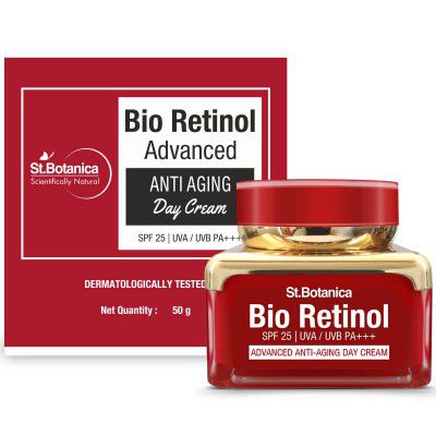 St.Botanica Retinol Anti-Aging Day Cream 50g | SPF 30 | UVA/UVB PA +++ | Infused with Retinol | Hydrates & Fights Signs of Aging | No Parabens & Sulphates | Vegan