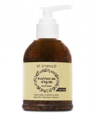 ST. DVENCE 100% Natural Moroccan Argan Oil & Organic Honey Face Wash for Men & Women