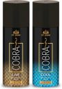 ST-JOHN Cobra Deo Cool (150 ml) & Cobra Deo Live (150 ml) Deodorant Spray - For Men (300 ml, Pack of 2)...