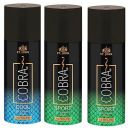 ST. JOHN COBRA Deodorant Spray For Men & Women | 24 Hrs Long Lasting Perfume | Irresistible Scent Fresh Good Fragrance Cool & Sports 150 ml each (Pack of 3)...