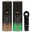 ST.JOHN COBRA Live and Sports Limited Edition Long Lasting Protection Deodorant Spray for Men 150ml Each + Cobra Perfume 30ml for Men and Women- Pack of 3...