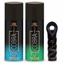 ST.JOHN Cobra Perfume Body Spray For Men & Women | 24 Hours Freshness Long Lasting Deodrant Live & Sports 150 ml each & Cobra Perfume 15ml (Pack of 3)...