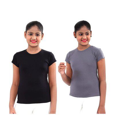 Stable Impex Girls Regular Fit T-Shirt (Pack of 2)