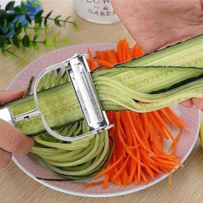 Stainless Steel 2-in-1 Julienne Peeler & Vegetable Slicer