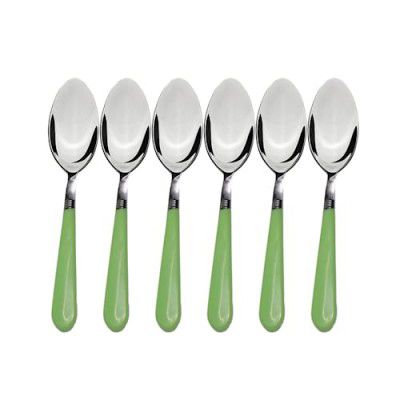 Stainless Steel Dinner Spoons - 6 Pcs - Multicolor