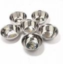 Stainless Steel Flower Printed Laser Bowl Stainless Steel Vegetable Bowl  (Steel, Pack of 10)...