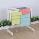 Valam Fashion Premium Stainless Steel Foldable Cloth Dryer Stand Portable Rack Cloth Stands for Drying Clothes,Multi-Functional Mobile Foldable Balcony Towel Stand Indoor and Outdoor, Drying Holder...