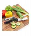 Stainless Steel Food Chopper Knife with Built-In Chopping Board and Locking Hinge...