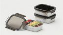 Stainless Steel Fridge Storage Box Set - Silver with Lid (1000 ML - 3 Pcs)...