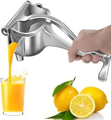 Stainless Steel Lemon Squeezer - Comfortable Handle for Efficient & Easy Juice Extraction, Lemon Squeezer with Bottle Opener - Food Grade Stainless Steel - Silver (Aluminium, MEDIUM)