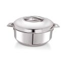 Stainless Steel Solid Casserole - Set of 1, Silver (1000ML)...
